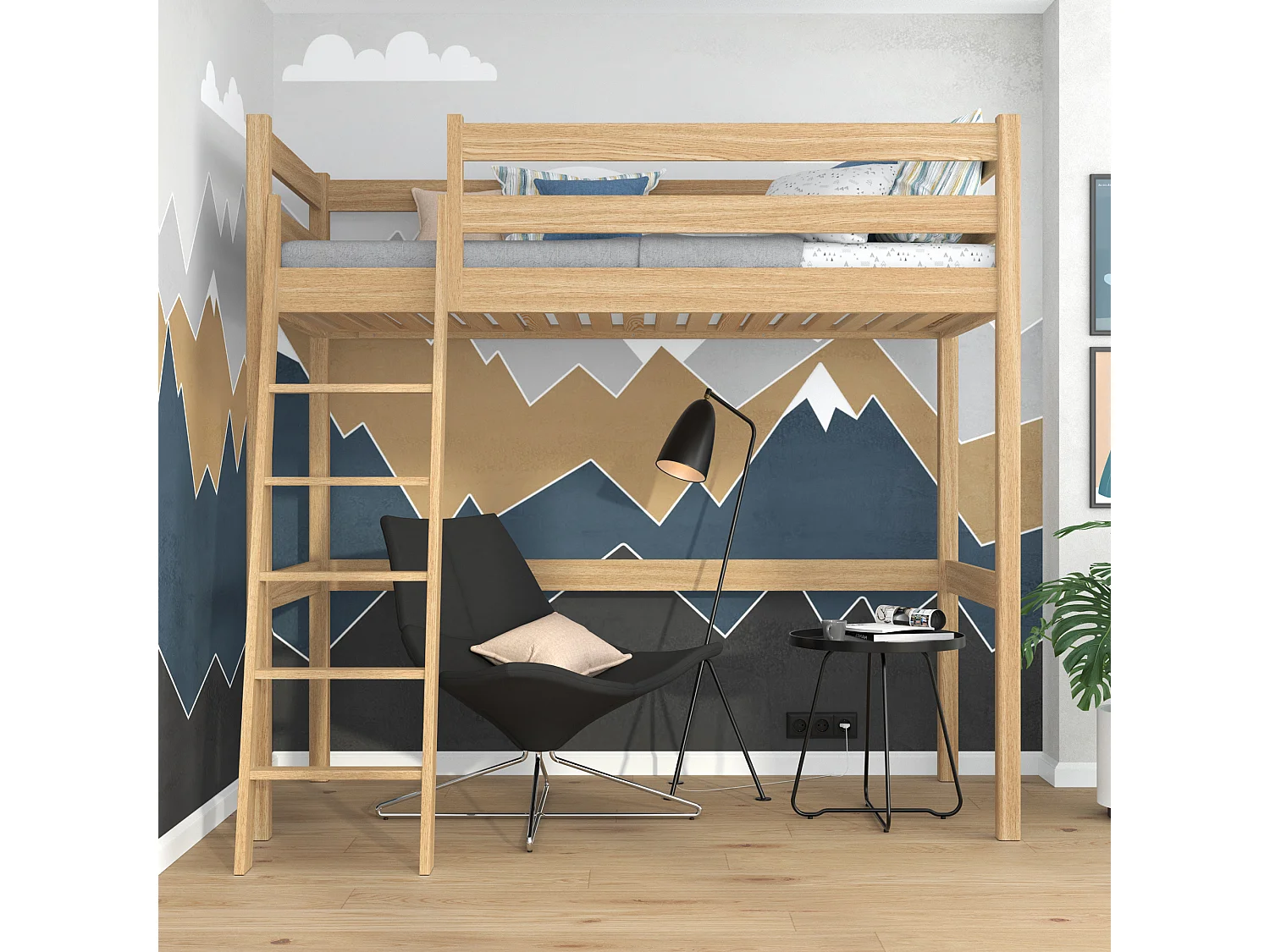 HOCHBETT N03 Eiche Natur 90x190