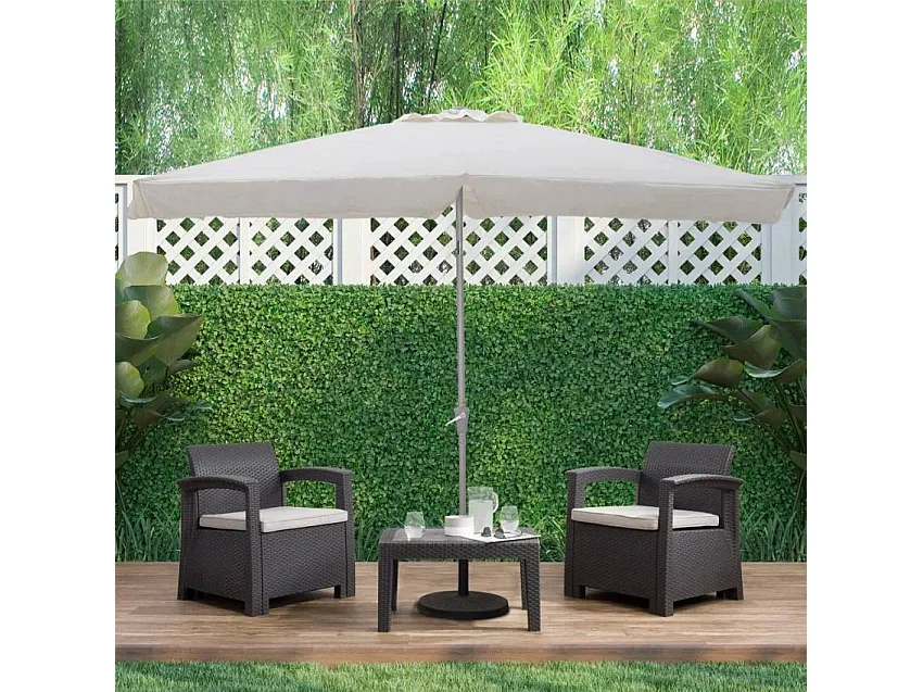 Ombrellone da giardino terrazzo rettangolare 3x2 inclinabile Tropico