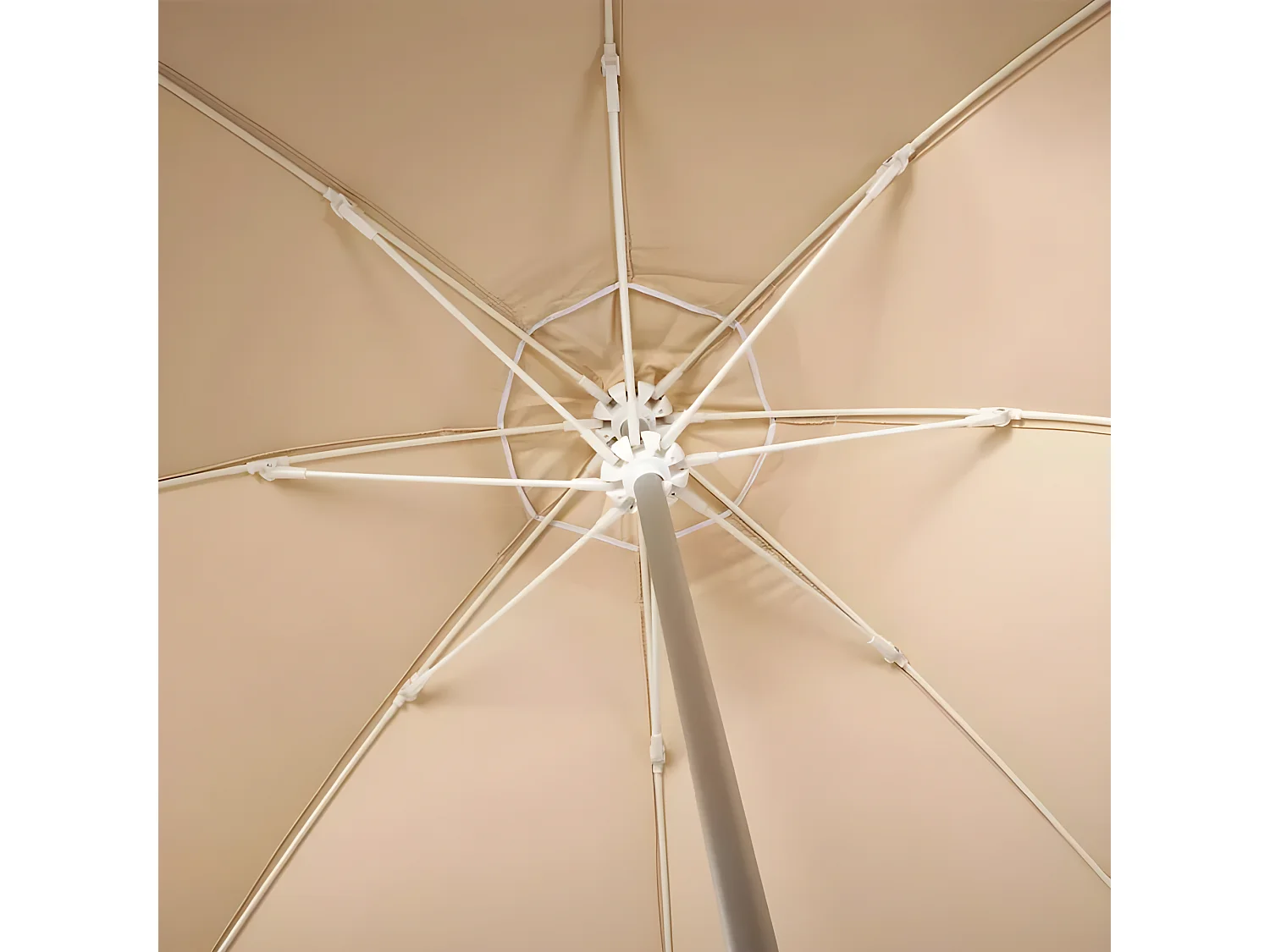 Parasol plage mer camping terrasse rond anti-vent 220cm réglable VOIVA