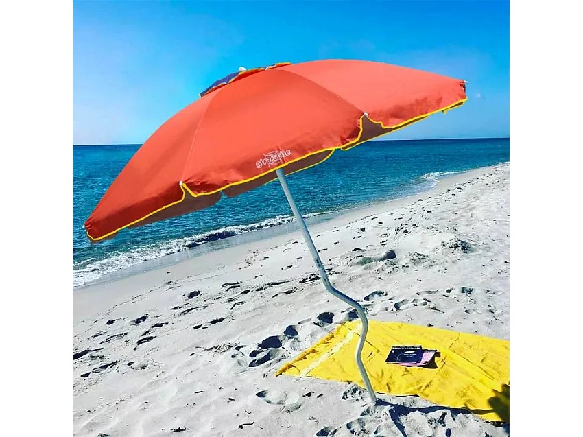 Sombrilla playas y piscinas Gira Facile 220 cm Antiviento Eolo - Naranja