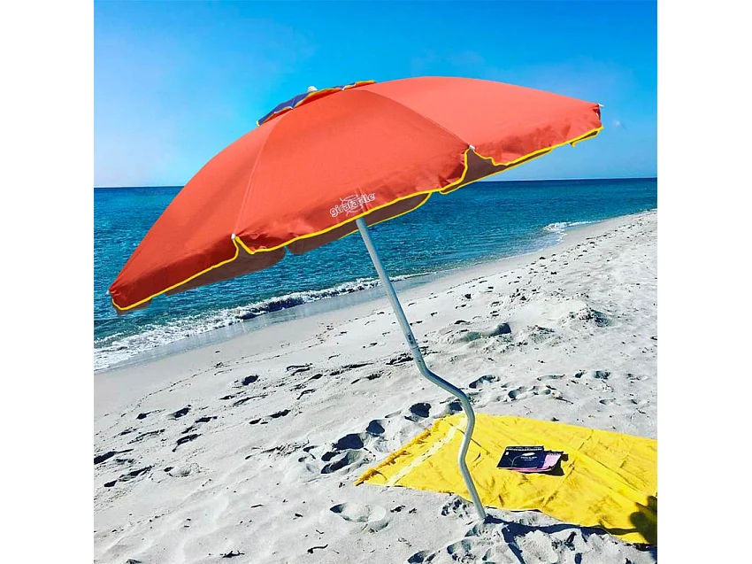Sombrilla playas y piscinas Gira Facile 220 cm Antiviento Eolo - Naranja