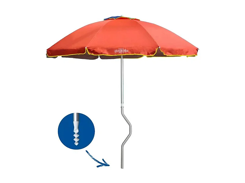 Sombrilla playas y piscinas Gira Facile 220 cm Antiviento Eolo - Naranja