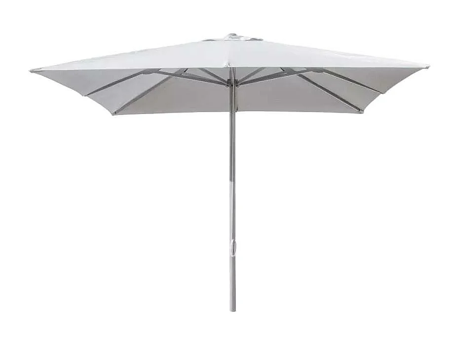 Parasol jardin terrasse 3x3 aluminium carré solide blanc MIRATI