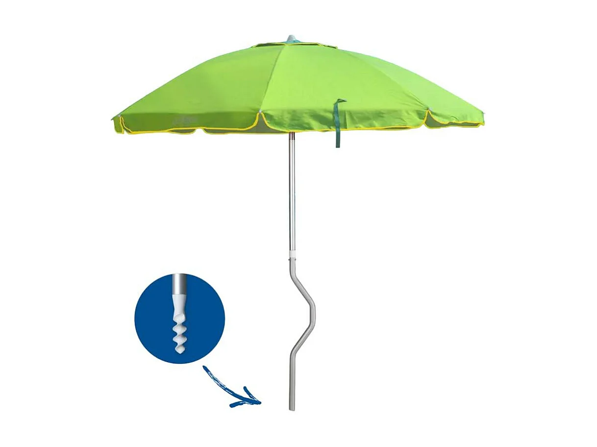 Ombrellone da spiaggia solido 200 cm fissaggio elicoidale Clima