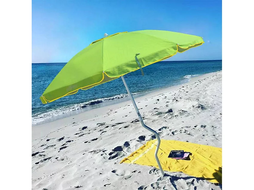 Ombrellone da spiaggia solido 200 cm fissaggio elicoidale Clima