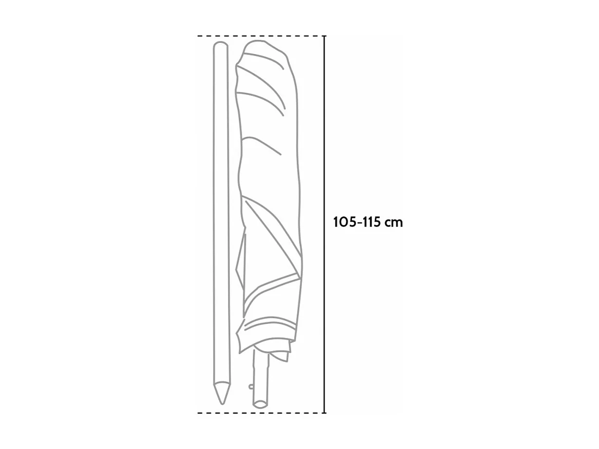 Ombrellone da spiaggia solido 200 cm fissaggio elicoidale Clima