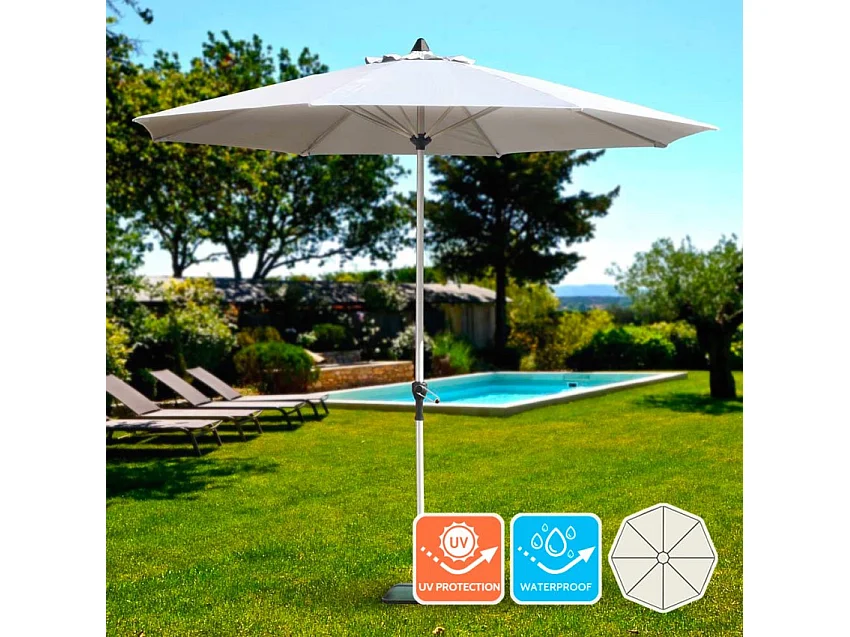 Ombrellone da giardino e terrazza 3x3 robusto regolabile Solare