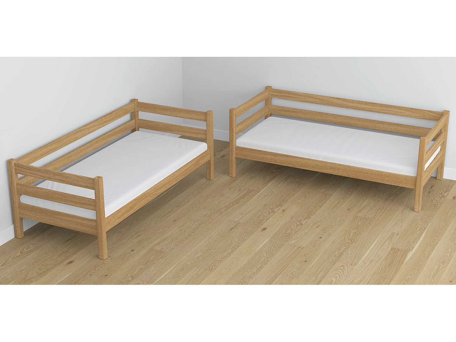 ETAGENBETT N01 Eiche Natur 100x190