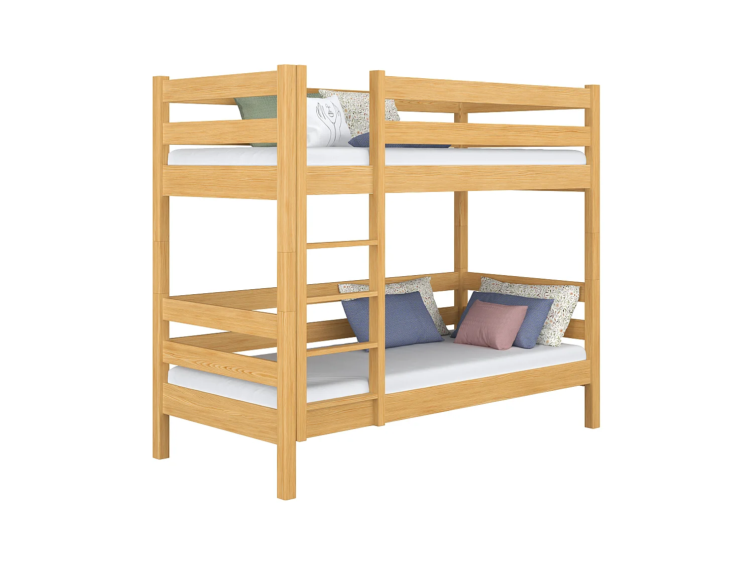 Lit superposé en bois N01 Pin Naturel 100x180