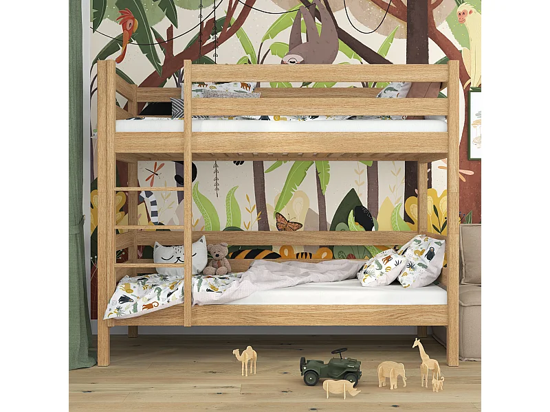 ETAGENBETT N01 Eiche Natur 80x180