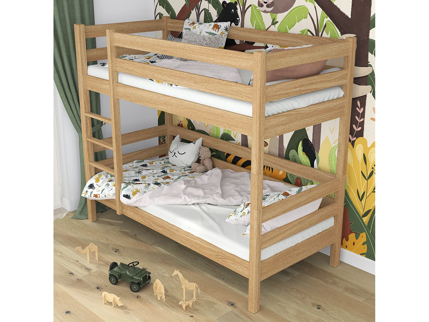 ETAGENBETT N01 Eiche Natur 120x180