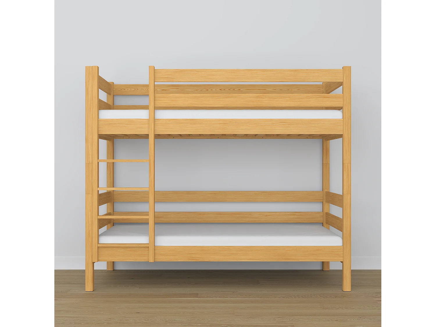 Lit superposé en bois N01 Pin Naturel 80x200