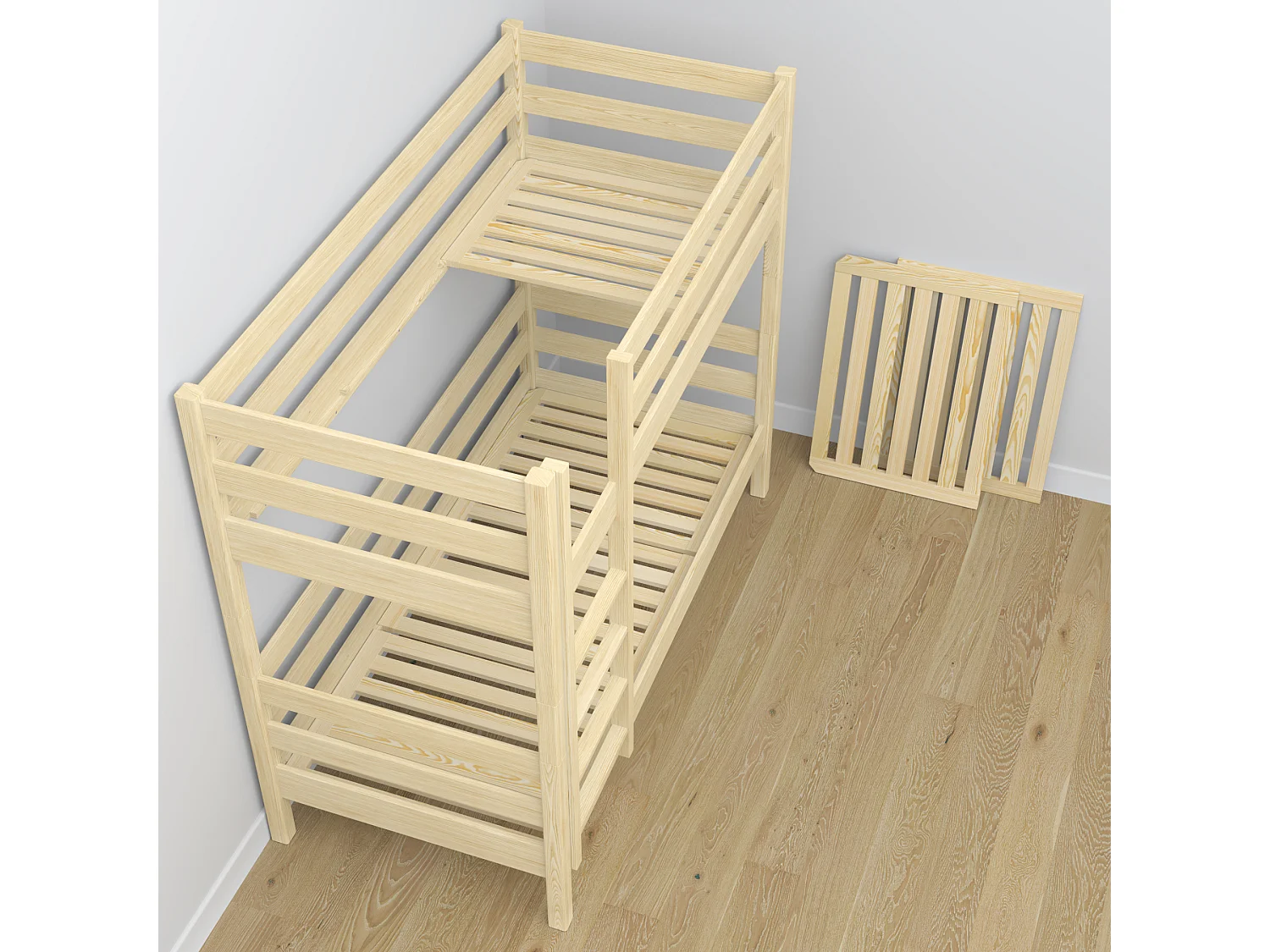 Lit superposé en bois N01 Pin Clair 120x180