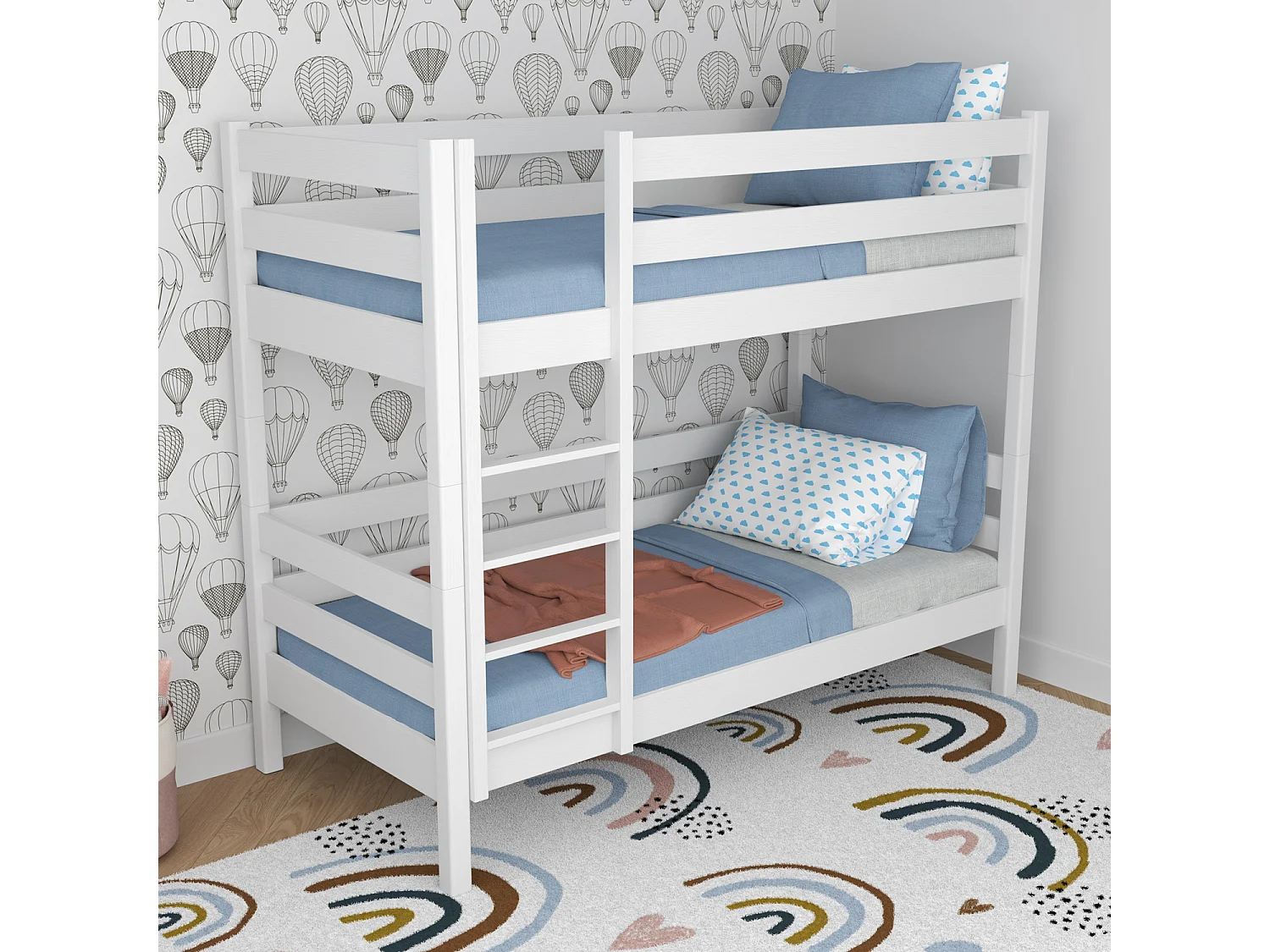 ETAGENBETT N01 Weiß 100x190