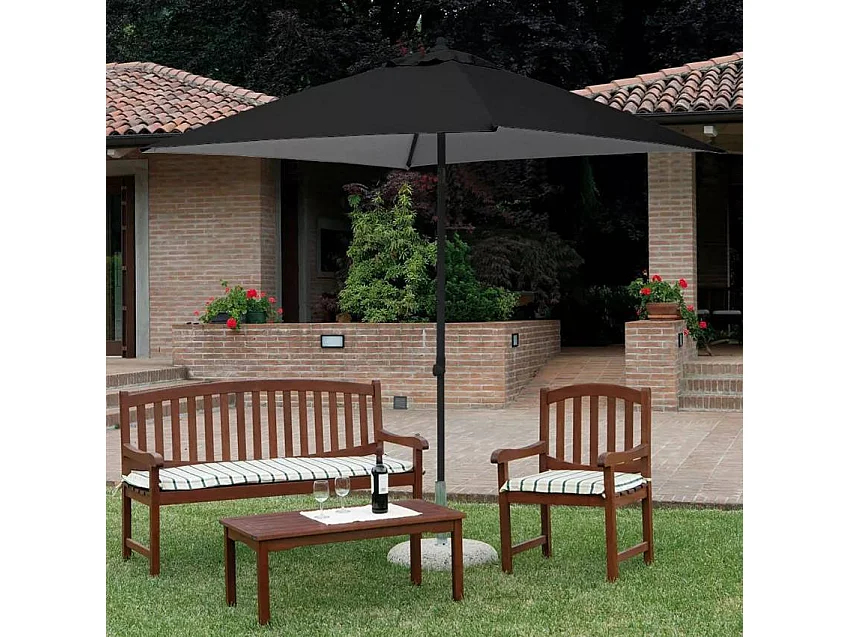 Ombrellone da giardino quadrato 2x2 in alluminio Solé