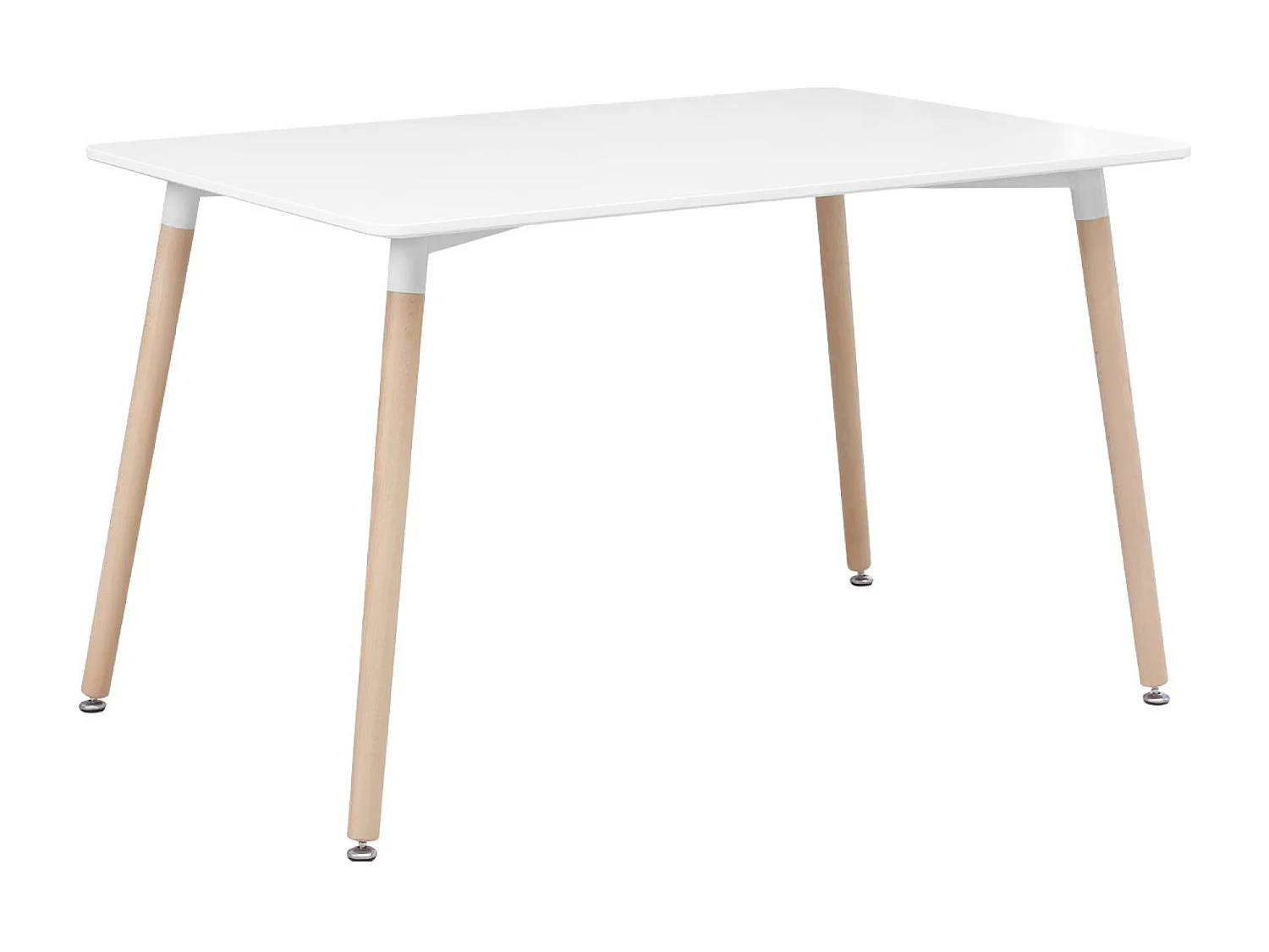 Set tavolo e 4 sedie da pranzo scandinavo con gambe in legno,