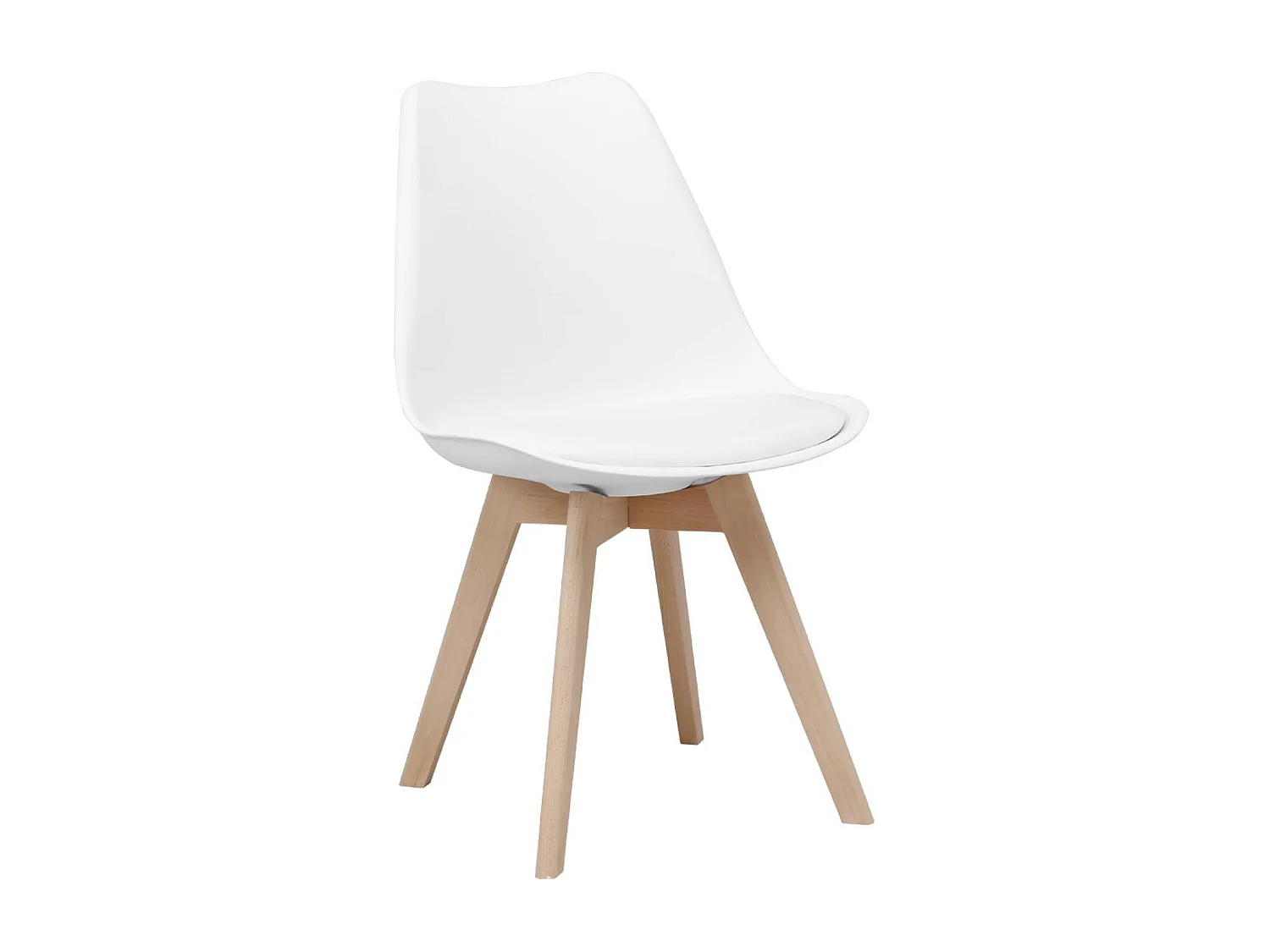 Set tavolo e 4 sedie da pranzo scandinavo con gambe in legno,