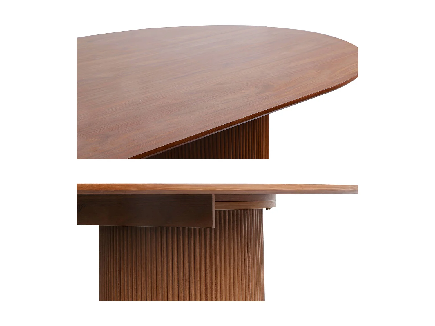 Mesa de comedor con efecto de madera con 4-6 plazas, 180cm nogal