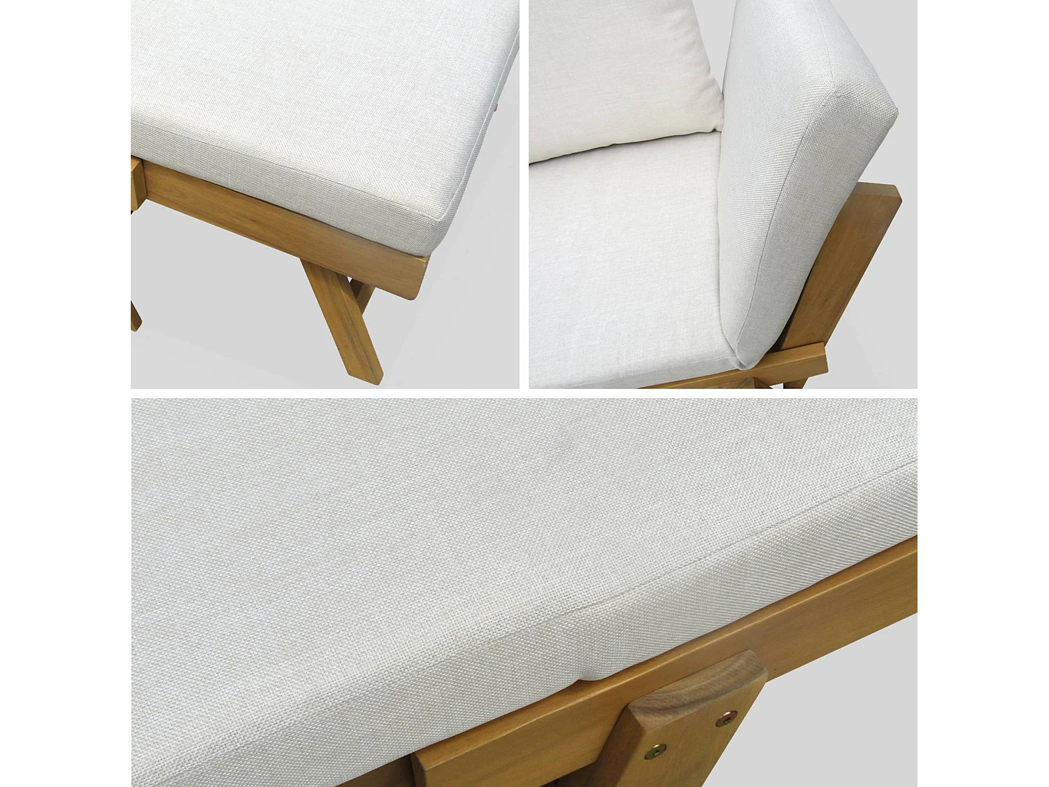 Panchina da giardino a 2/3 posti, beige