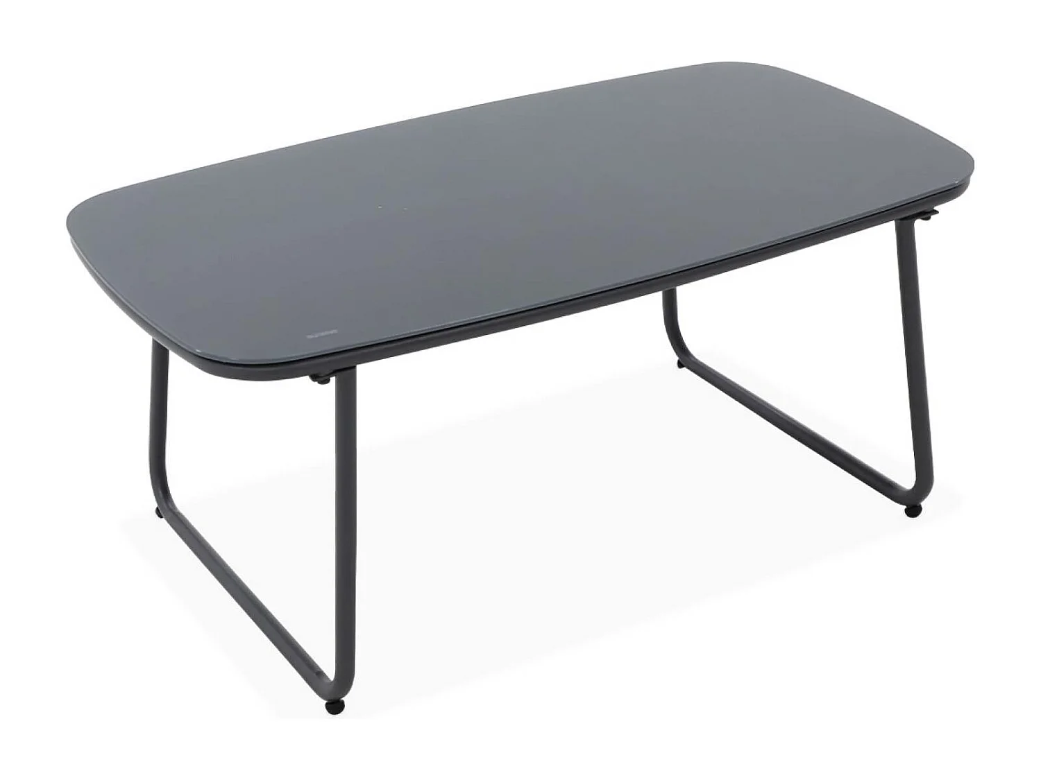 Set di mobili da giardino a 4 posti in metallo e resina con effetto