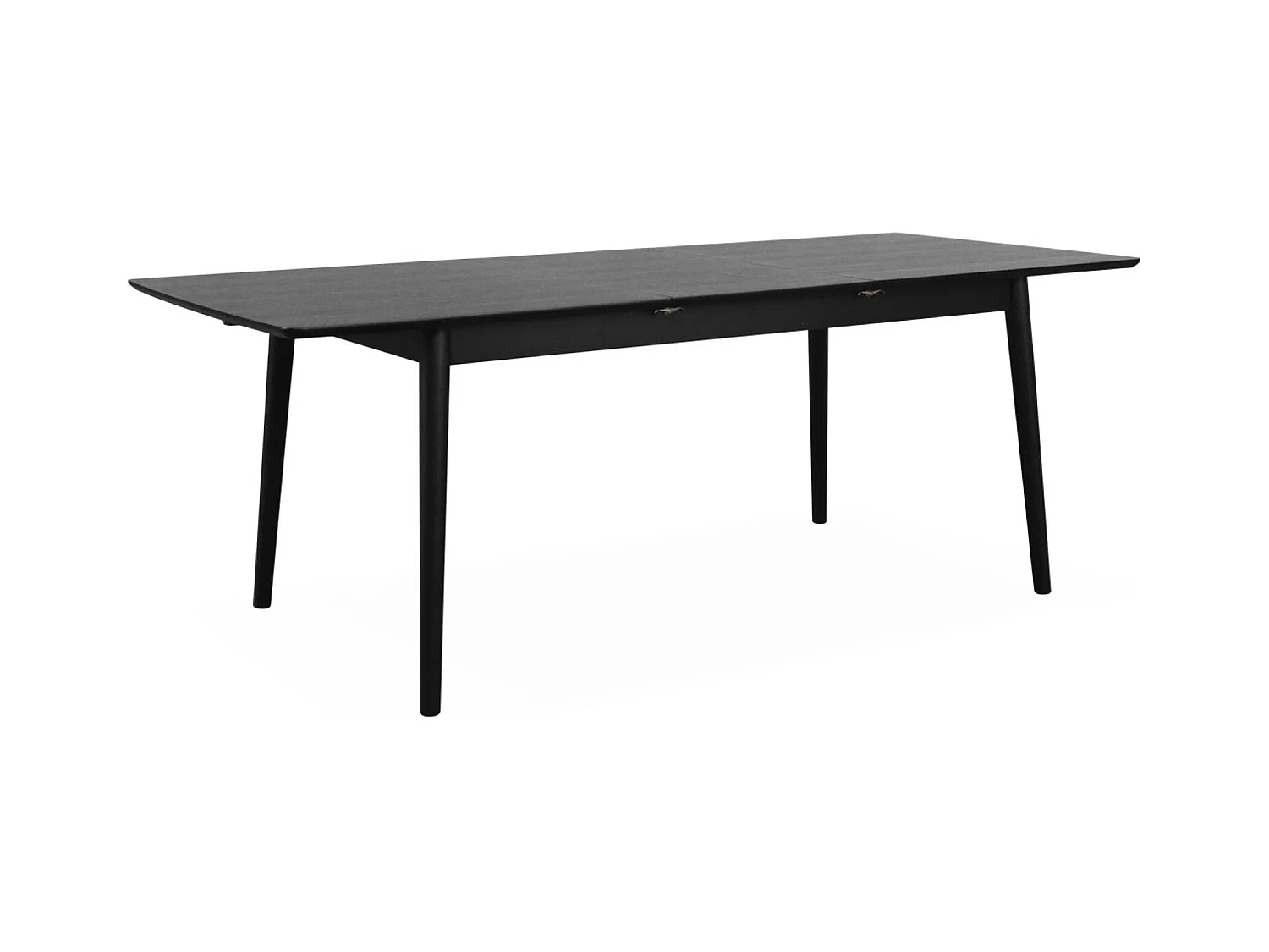Mesa de comedor rectangular extensible de 6-8 plazas negro