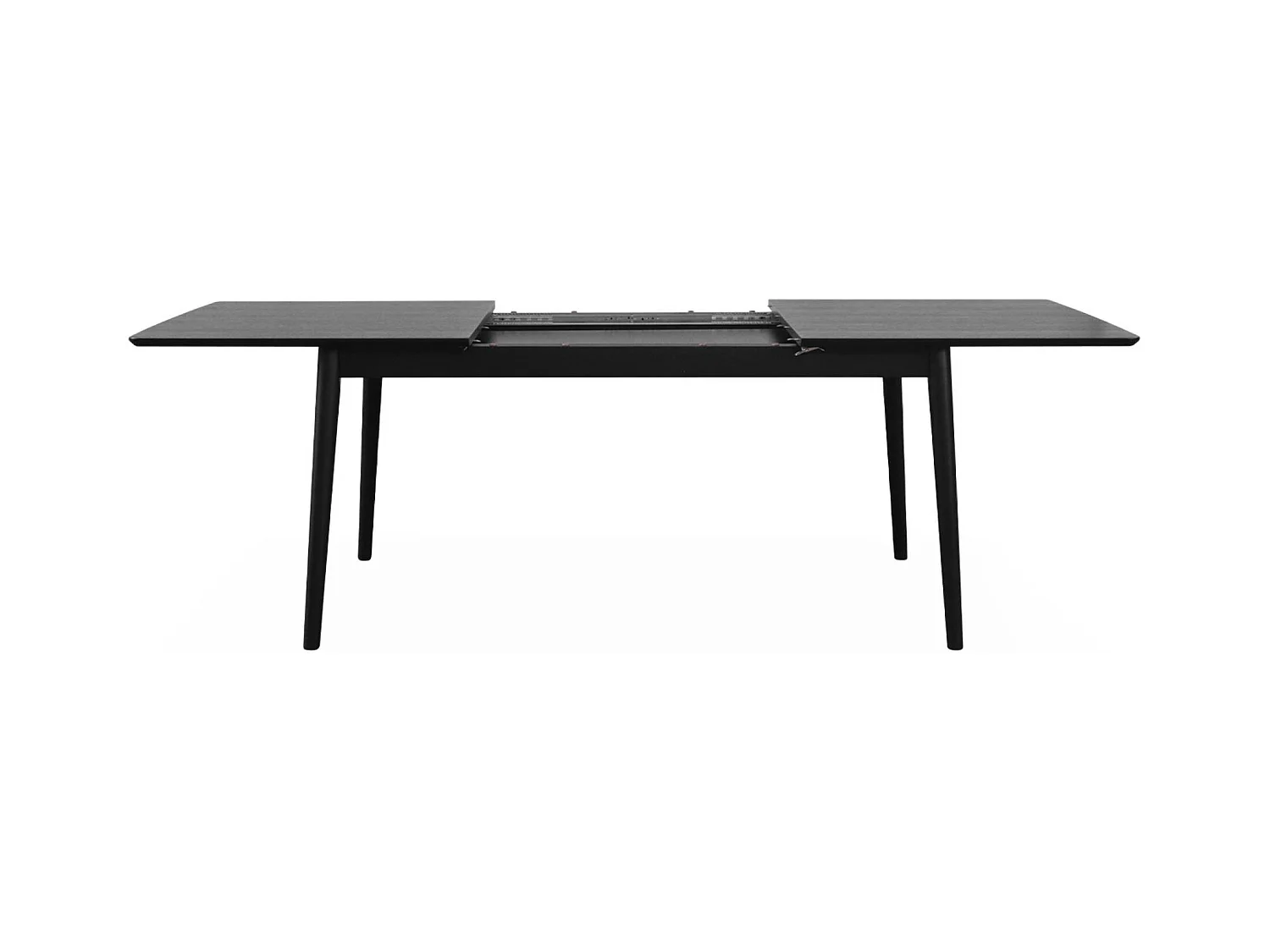 Mesa de comedor rectangular extensible de 6-8 plazas negro