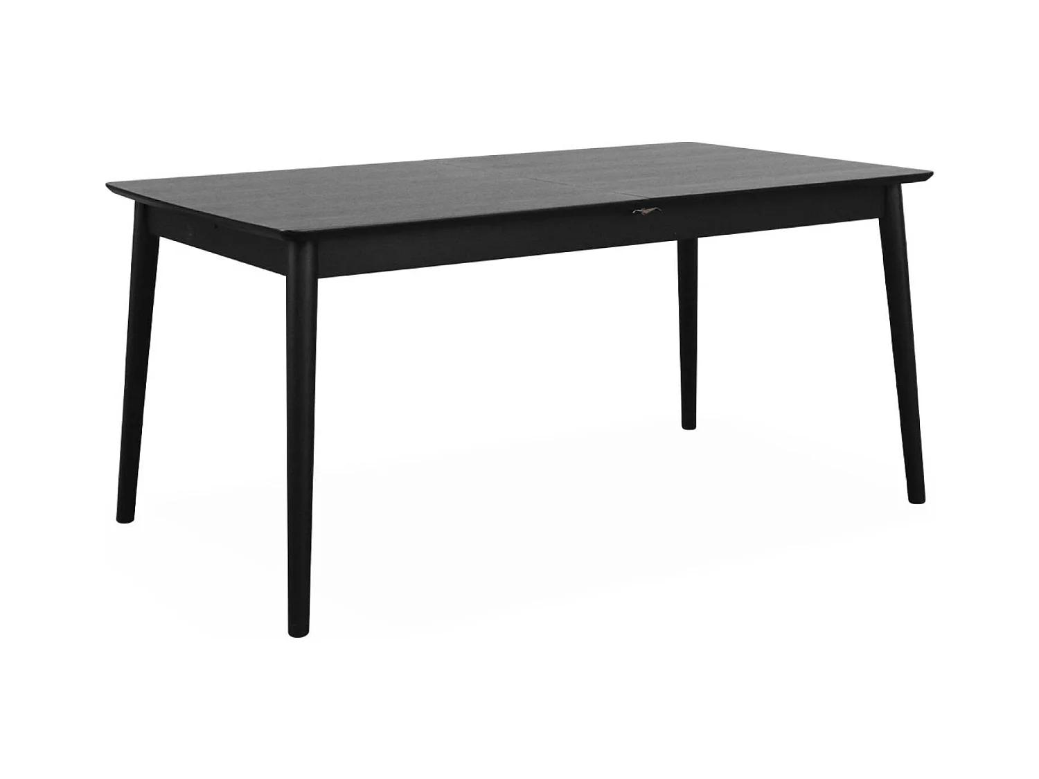 Mesa de comedor rectangular extensible de 6-8 plazas negro