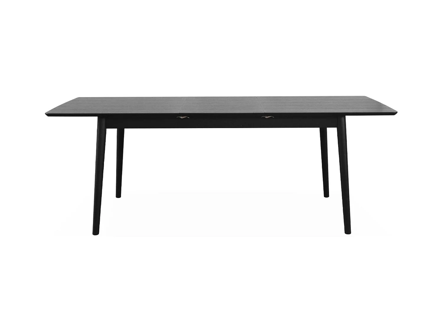 Mesa de comedor rectangular extensible de 6-8 plazas negro