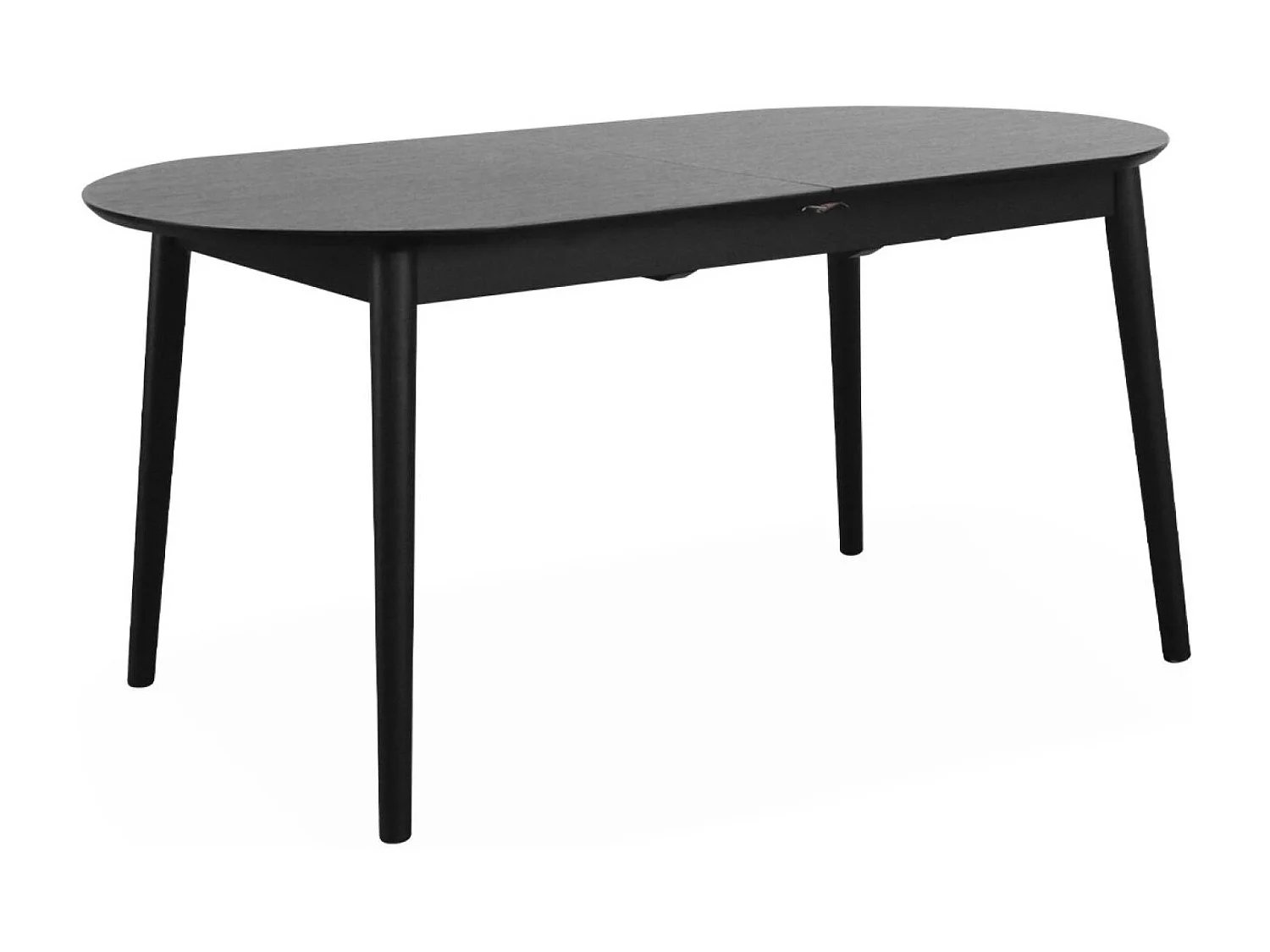 Mesa de comedor ovalada y extensible de 6 a 8 plazas negro