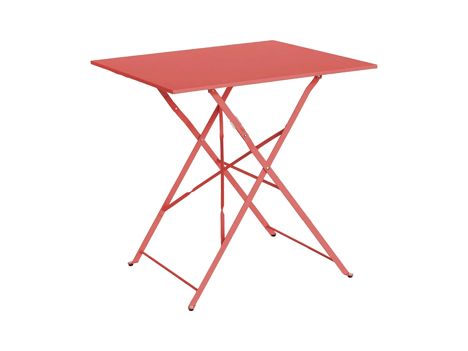Table jardin bistrot carrée pliable 70x70cm. 2 places en acier thermolaqué