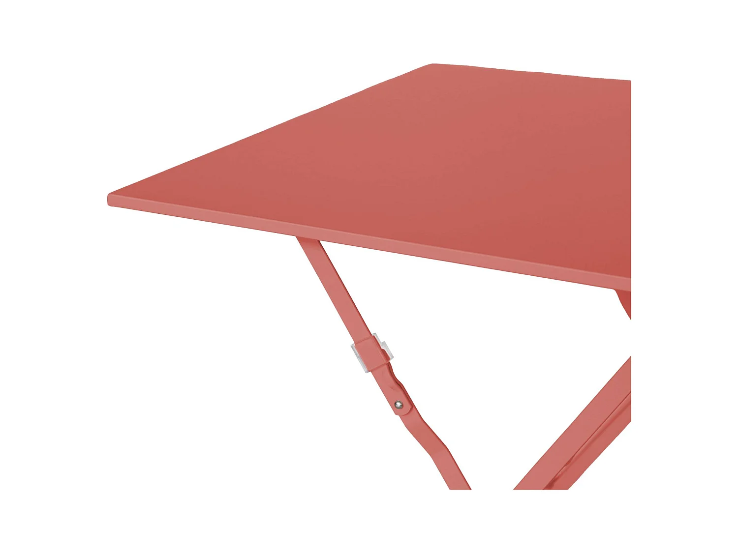 Mesa de jardín bistro plegable de metal 70x70cm terracotta