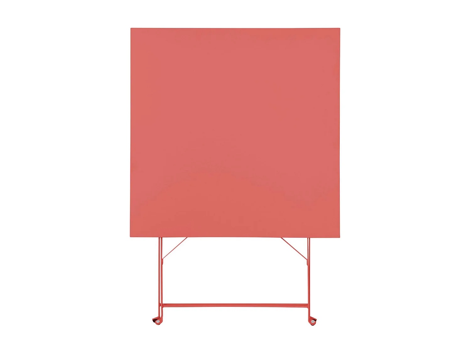 Mesa de jardín bistro plegable de metal 70cm terracotta