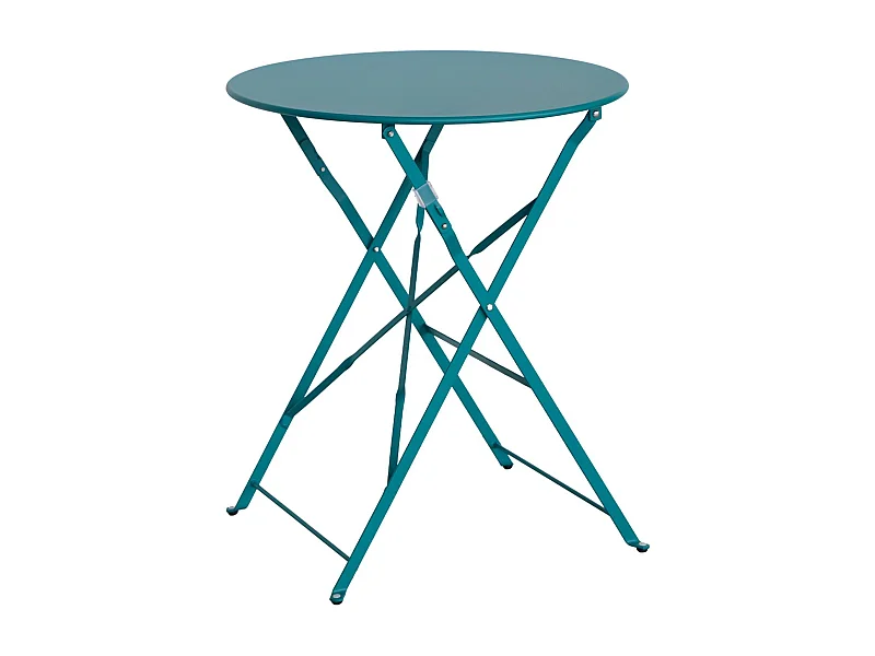 Table de jardin bistrot ronde Ø60cm pliable en acier thermolaqué