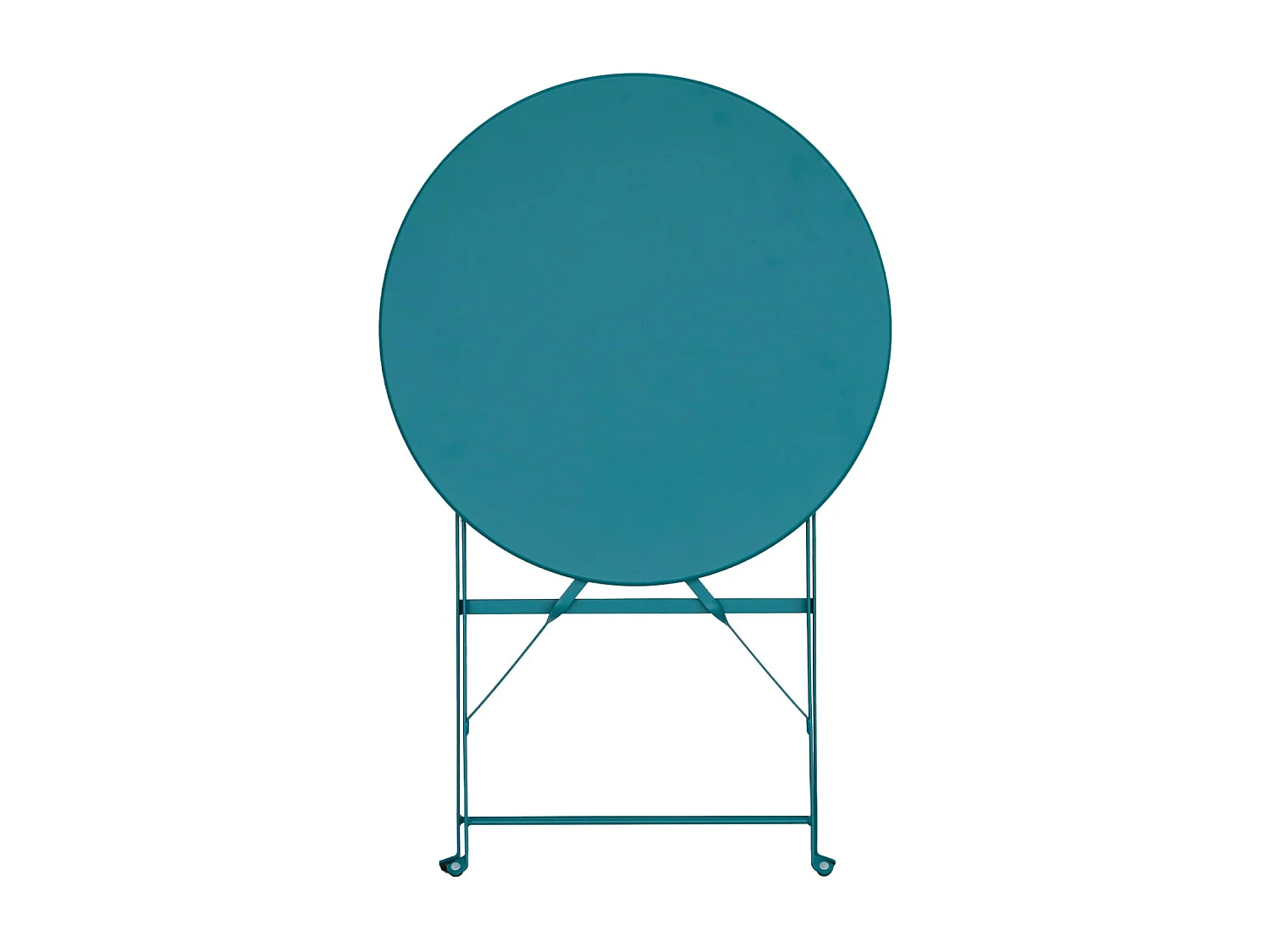 Table de jardin bistrot ronde Ø60cm pliable en acier thermolaqué
