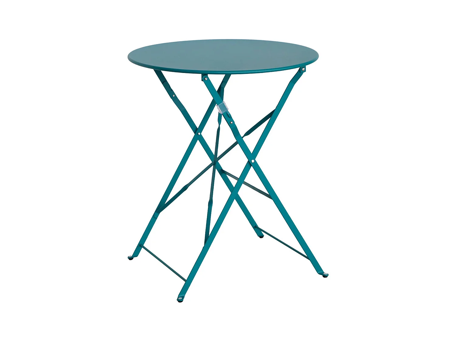 Table de jardin bistrot ronde Ø60cm pliable en acier thermolaqué