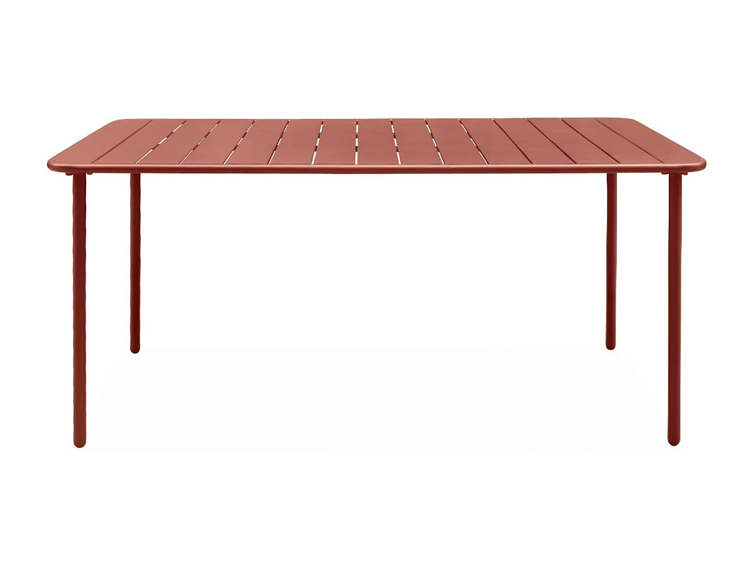 Table de jardin métal 6-8 places. terracotta. Amelia. 160x90xH72.5cm