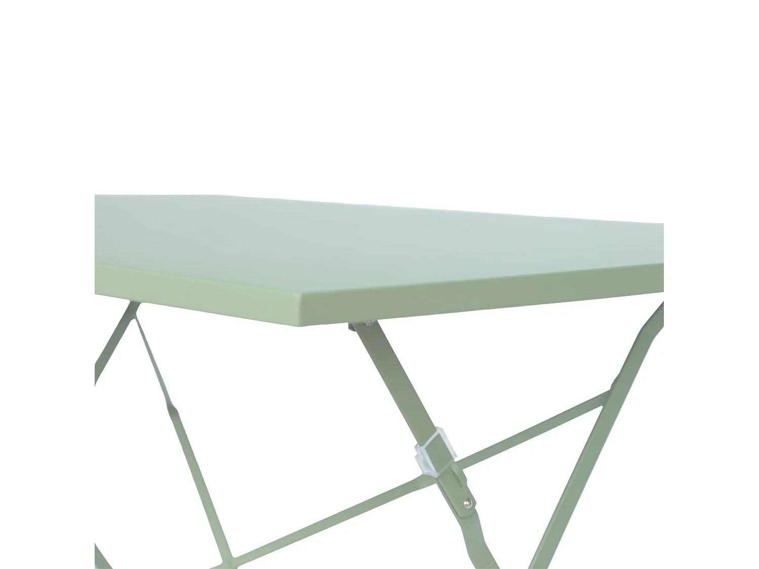 Mesa de jardín bistro plegable de metal 110x70cm, 4 plazas verde