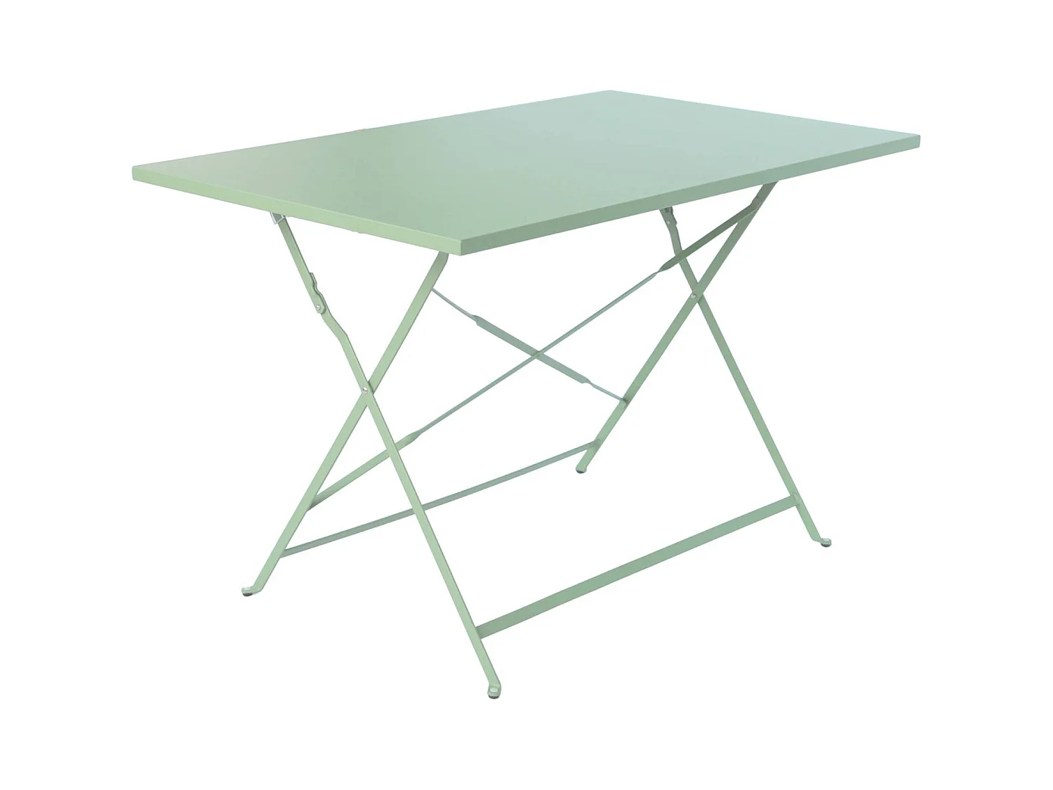 Table de jardin bistrot rectangulaire pliable métal 110 x 70cm. 4 places