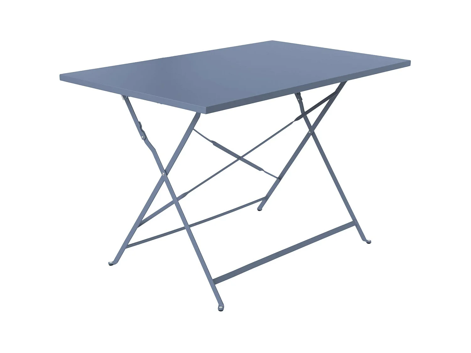 Table de jardin bistrot rectangulaire pliable métal 110 x 70cm. 4 places