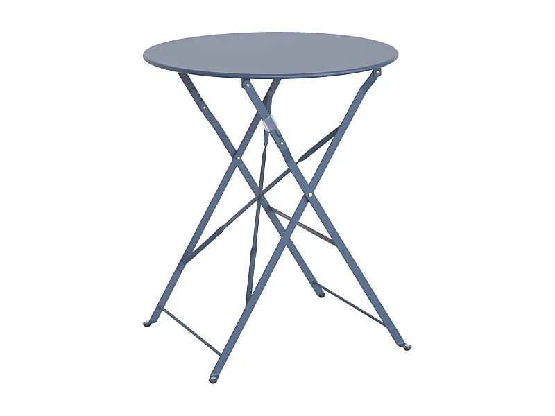 Table de jardin bistrot ronde Ø60cm pliable en acier thermolaqué