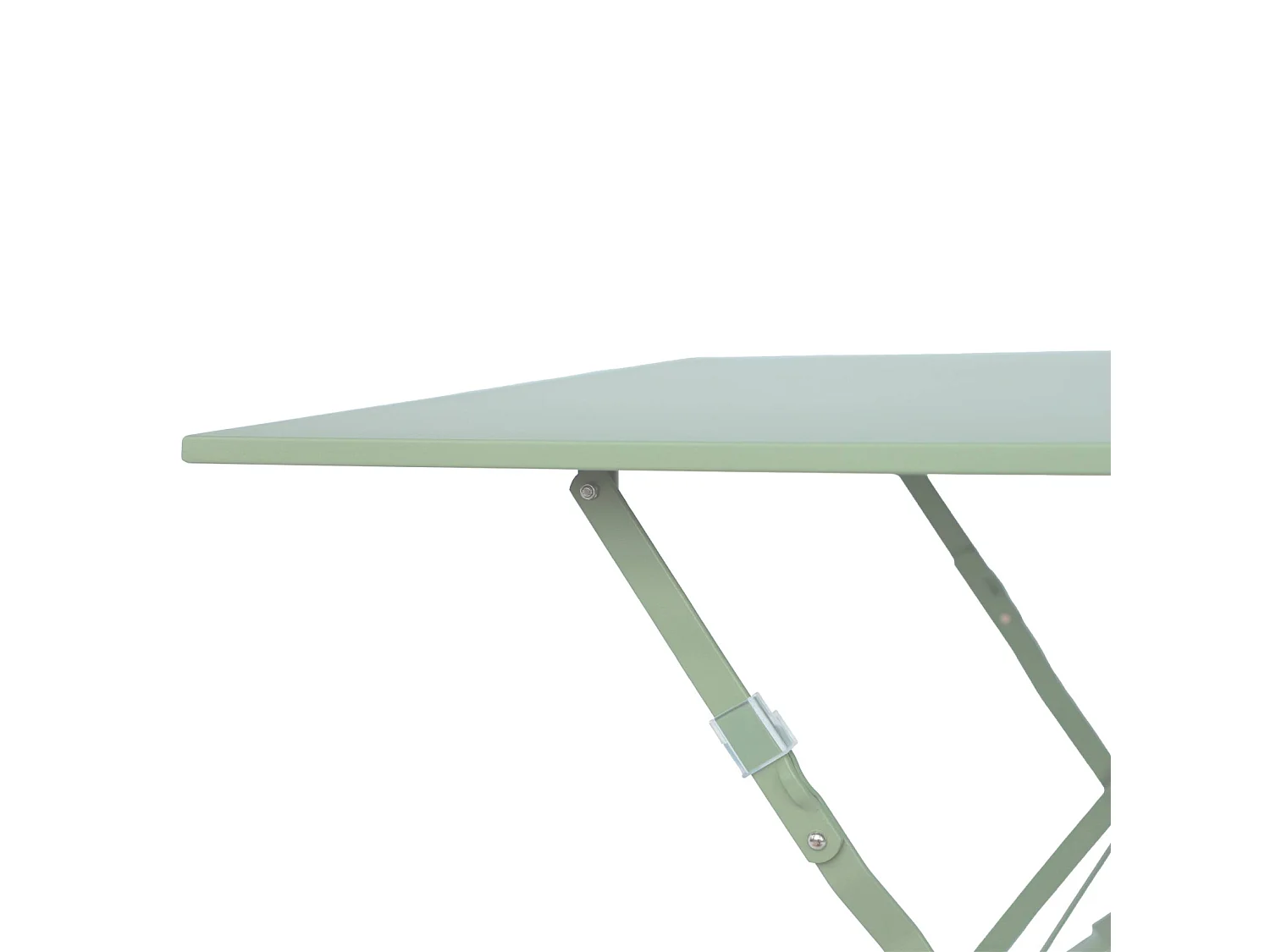 Mesa de jardín bistro plegable de metal 70x70cm verde grisáceo