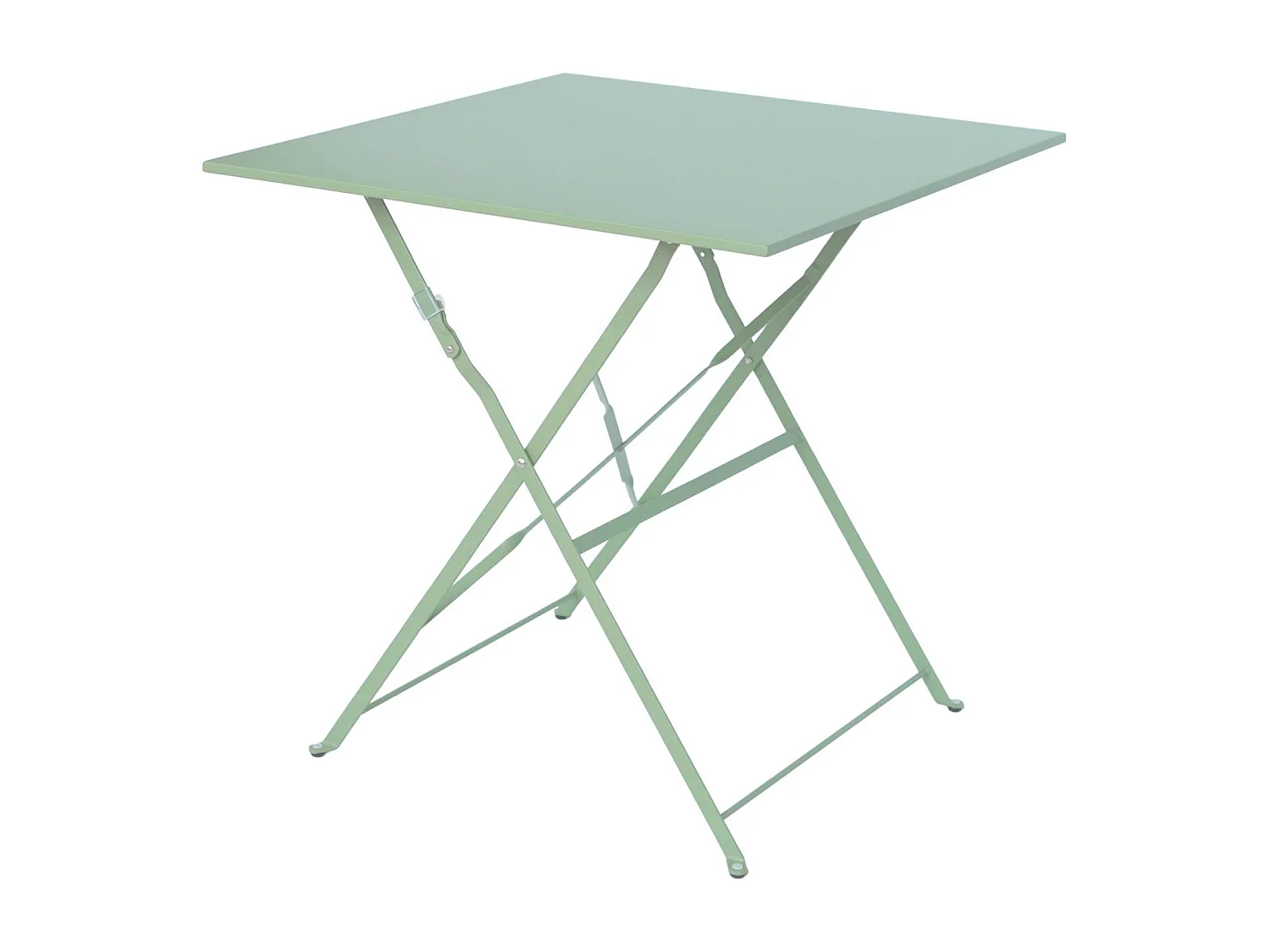 Mesa de jardín bistro plegable de metal 70cm verde grisáceo