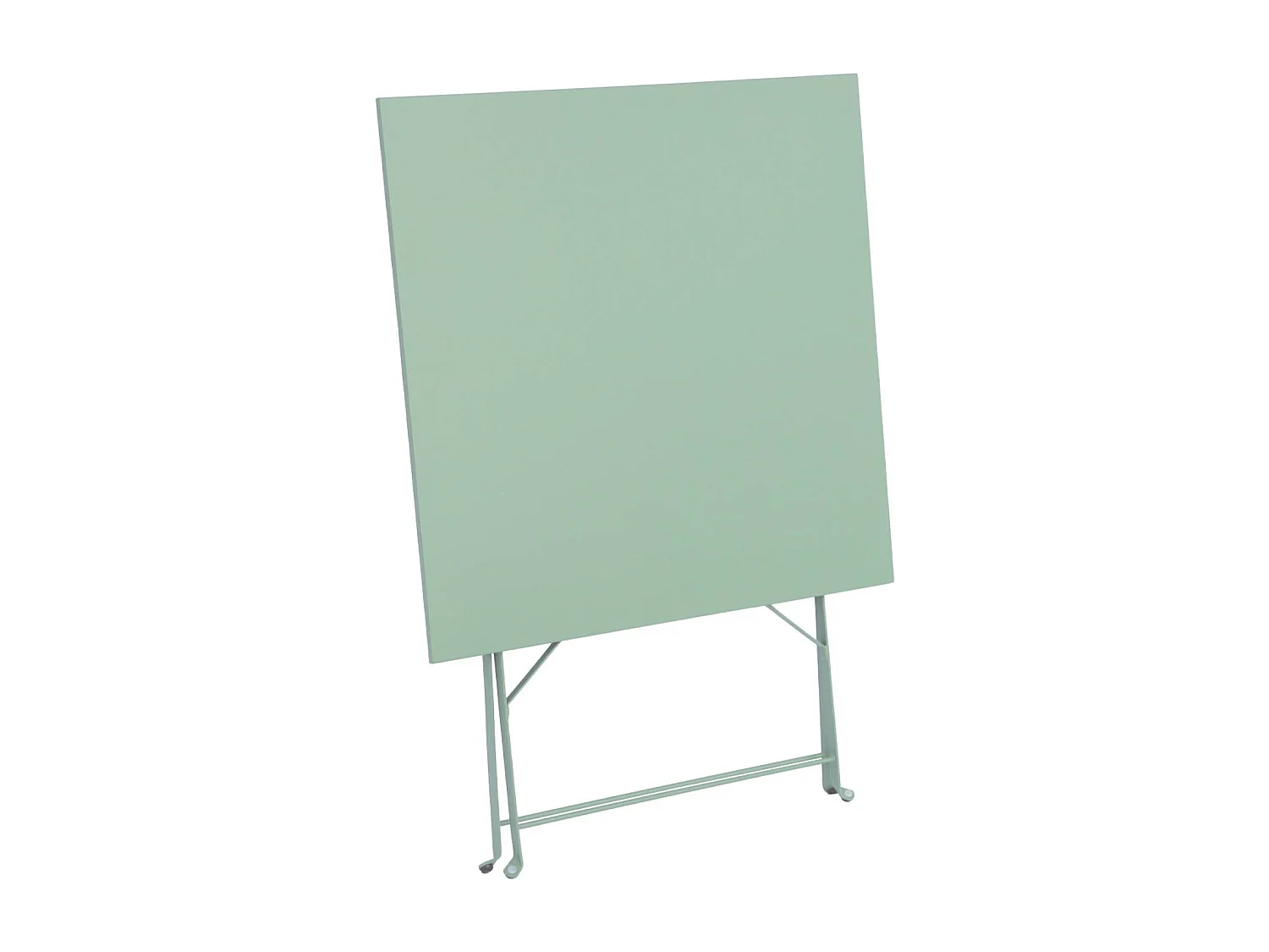 Mesa de jardín bistro plegable de metal 70cm verde grisáceo