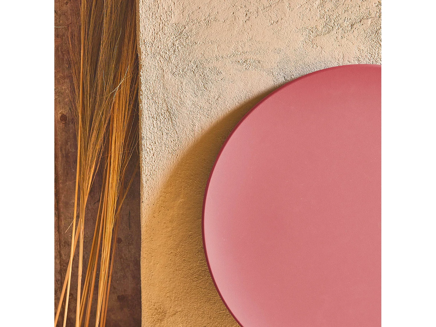 Mesa de jardín bistro plegable de metal 60cm, 2 plazas terracotta