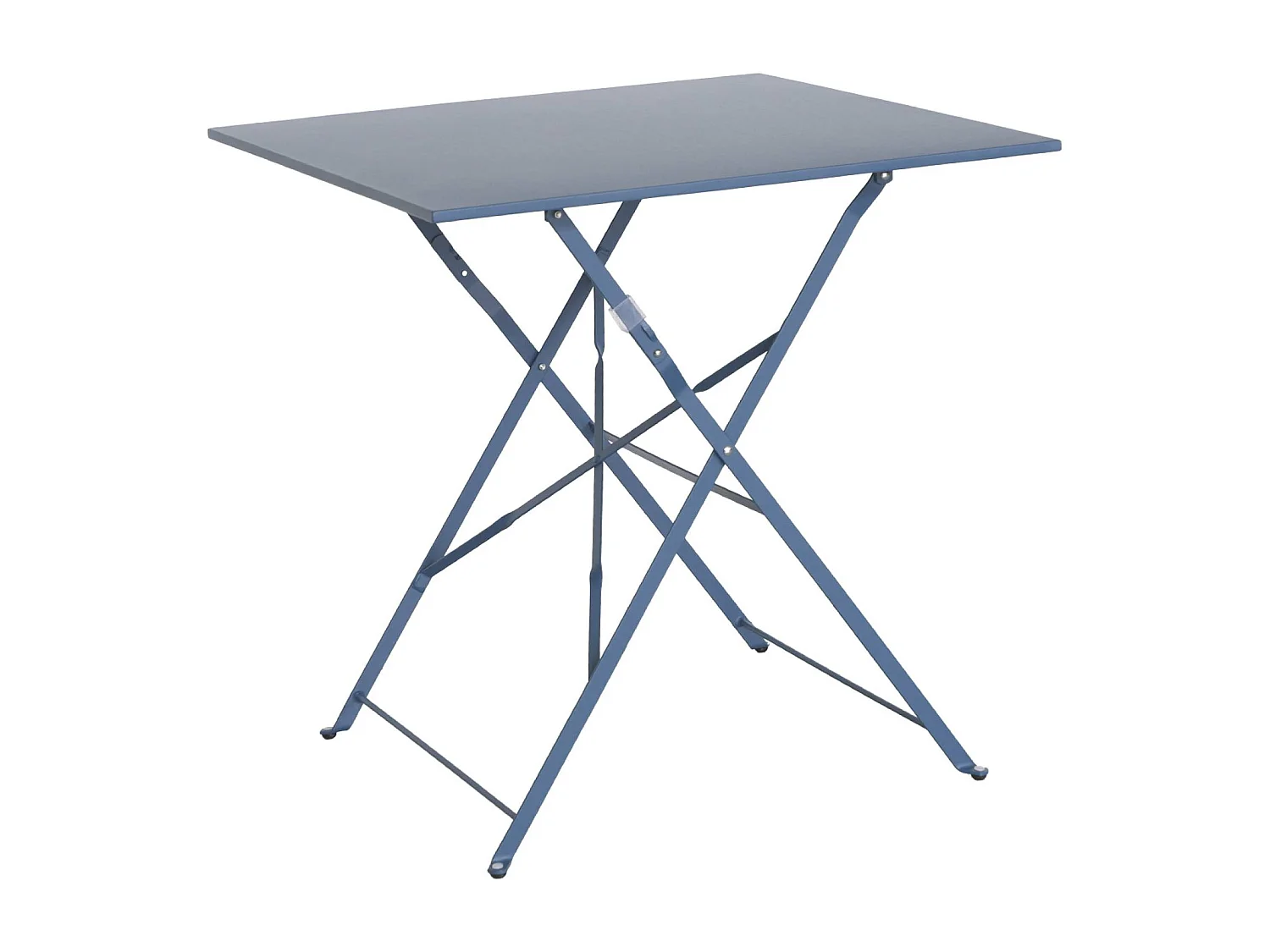 Table jardin bistrot carrée pliable 70x70cm. 2 places en acier thermolaqué