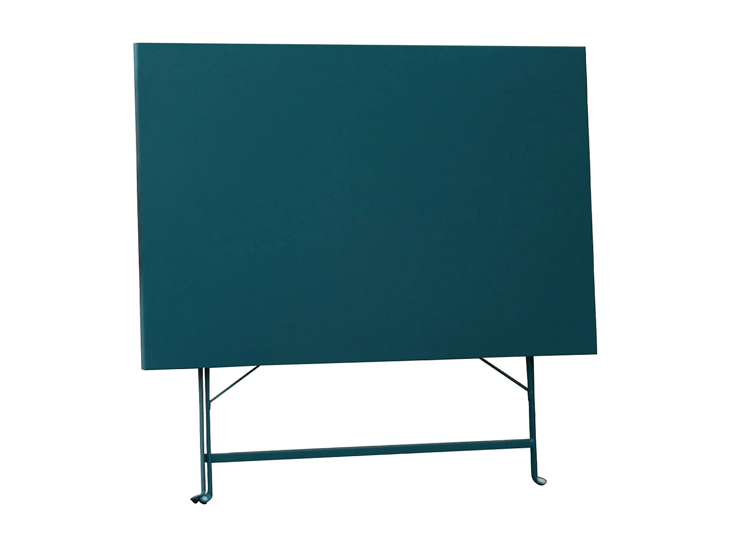 Table de jardin bistrot rectangulaire pliable métal 110 x 70cm. 4 places