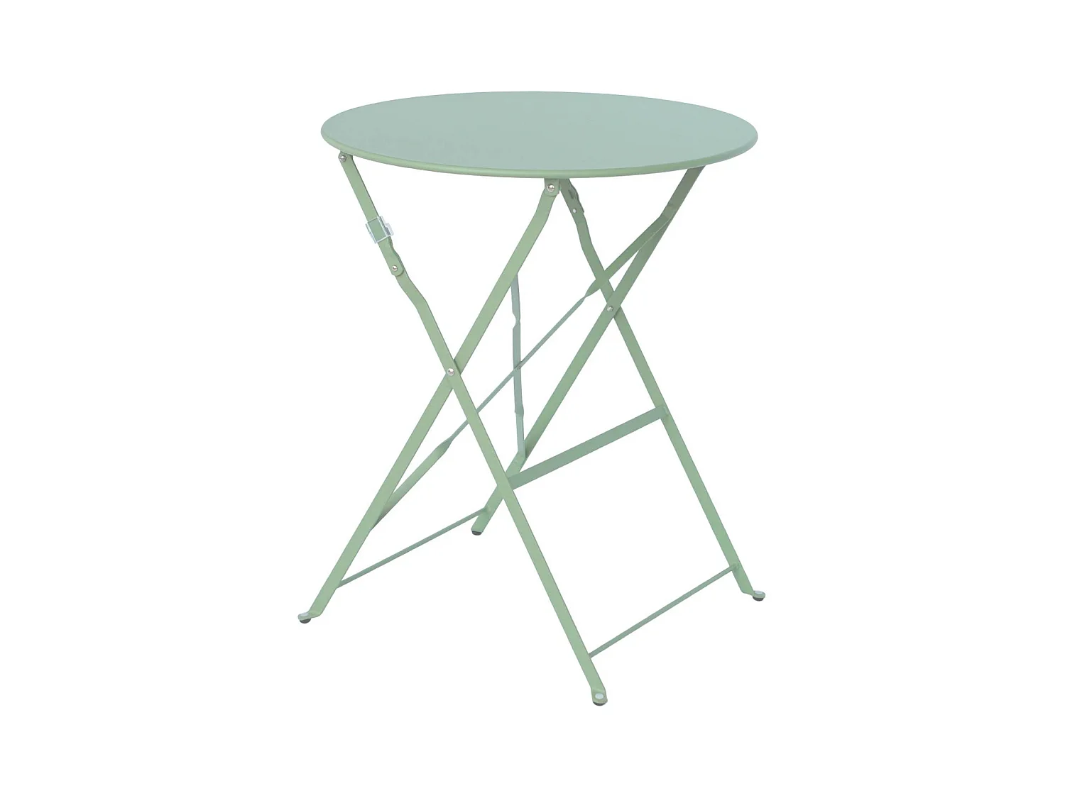 Table de jardin bistrot ronde Ø60cm pliable en acier thermolaqué