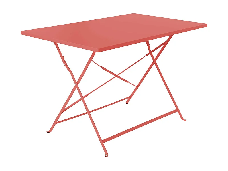 Tavolo da giardino bistrot pieghevole in metallo 110x70 cm, 4 posti ,