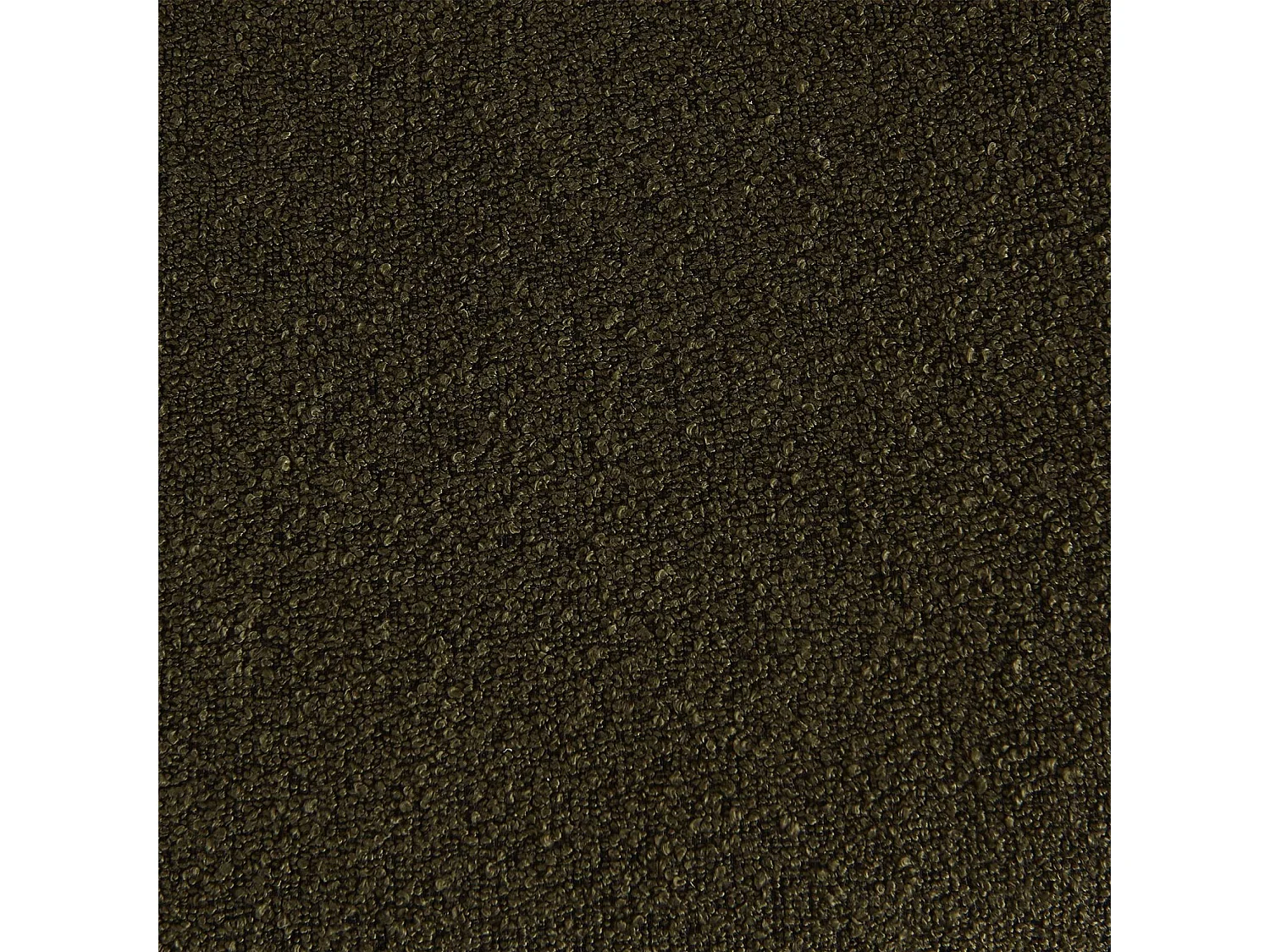 Fauteuil chauffeuse en bouclette texturée kaki foncé style contemporain 1 place