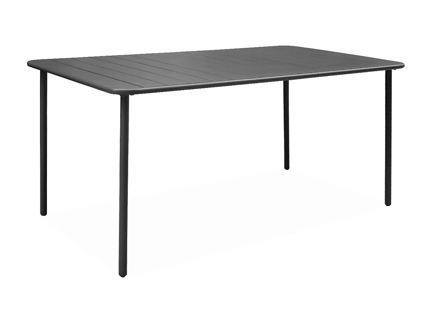 Mesa de jardín de metal 2 sillones 4 sillas antracita